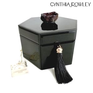 Cynthia Rowley Black Jewelry Box Geode Druzy